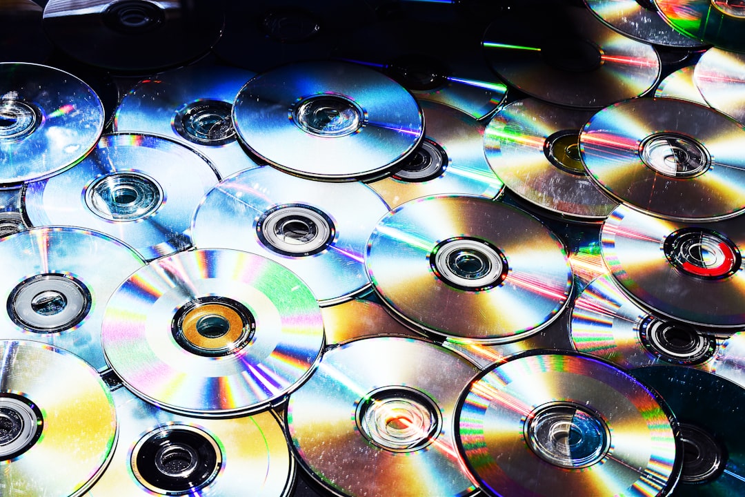 Stapel spiegelnder Spiele-Discs