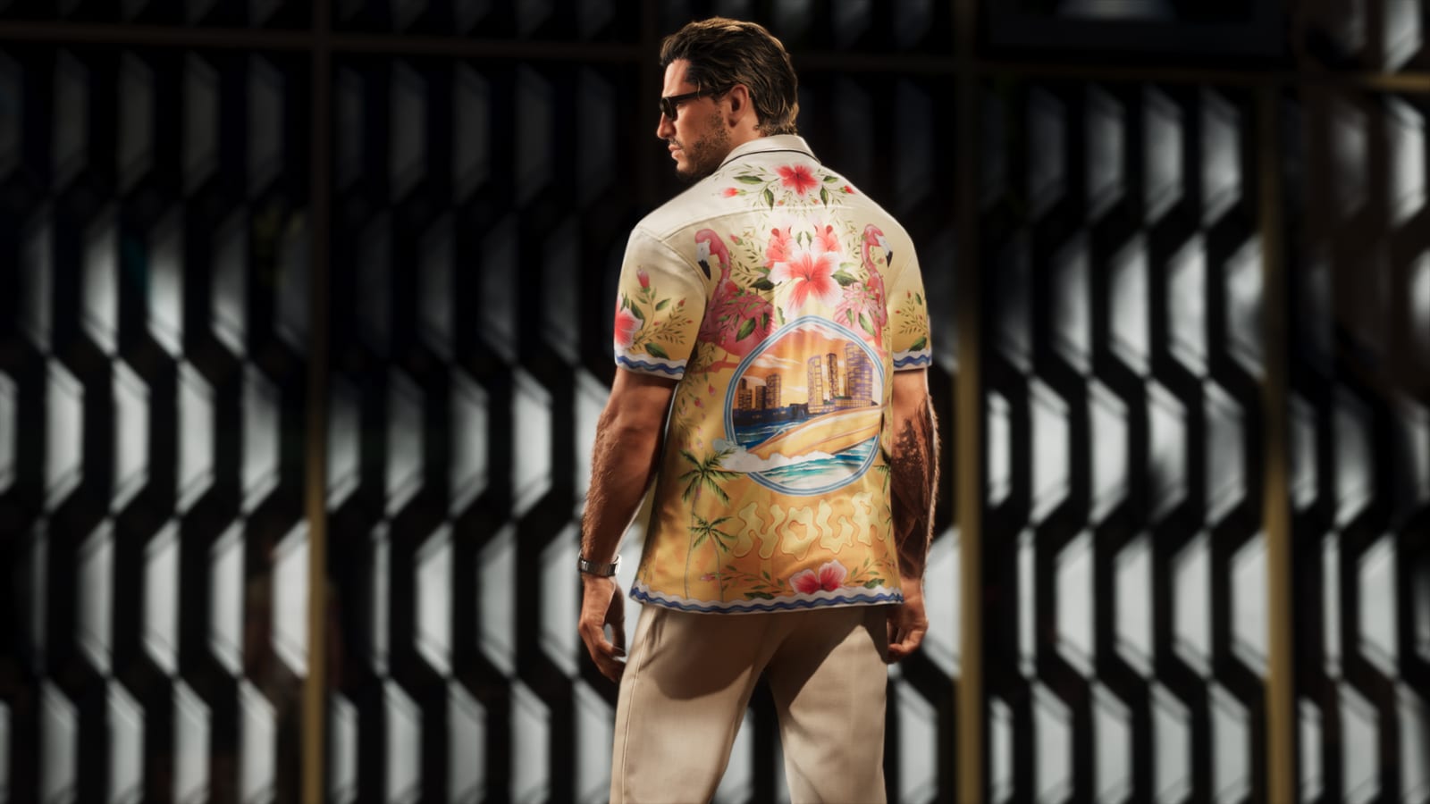 Jason im Flamingo-Hemd des Vice City Style Packs